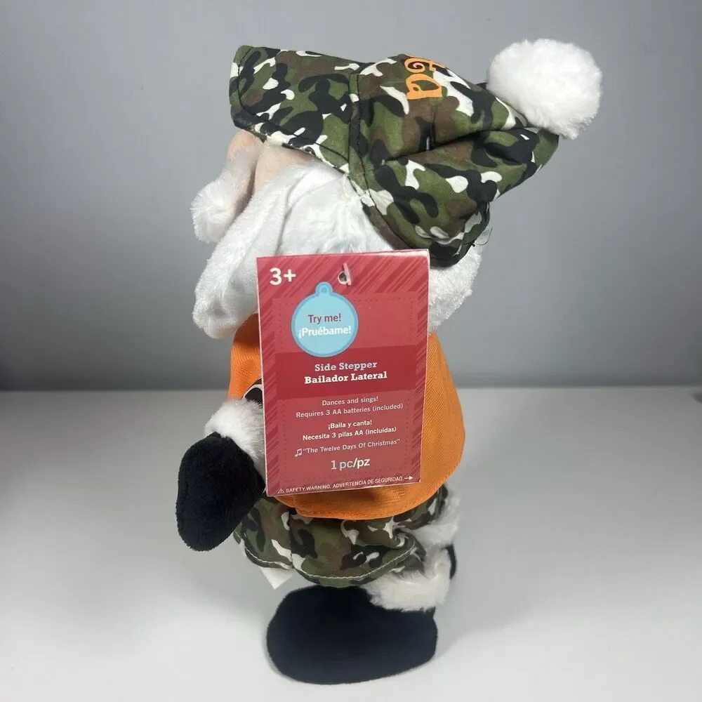 Side Stepper Hunter Santa, Sings “The Twelve Days Of Christmas” song Gemmy